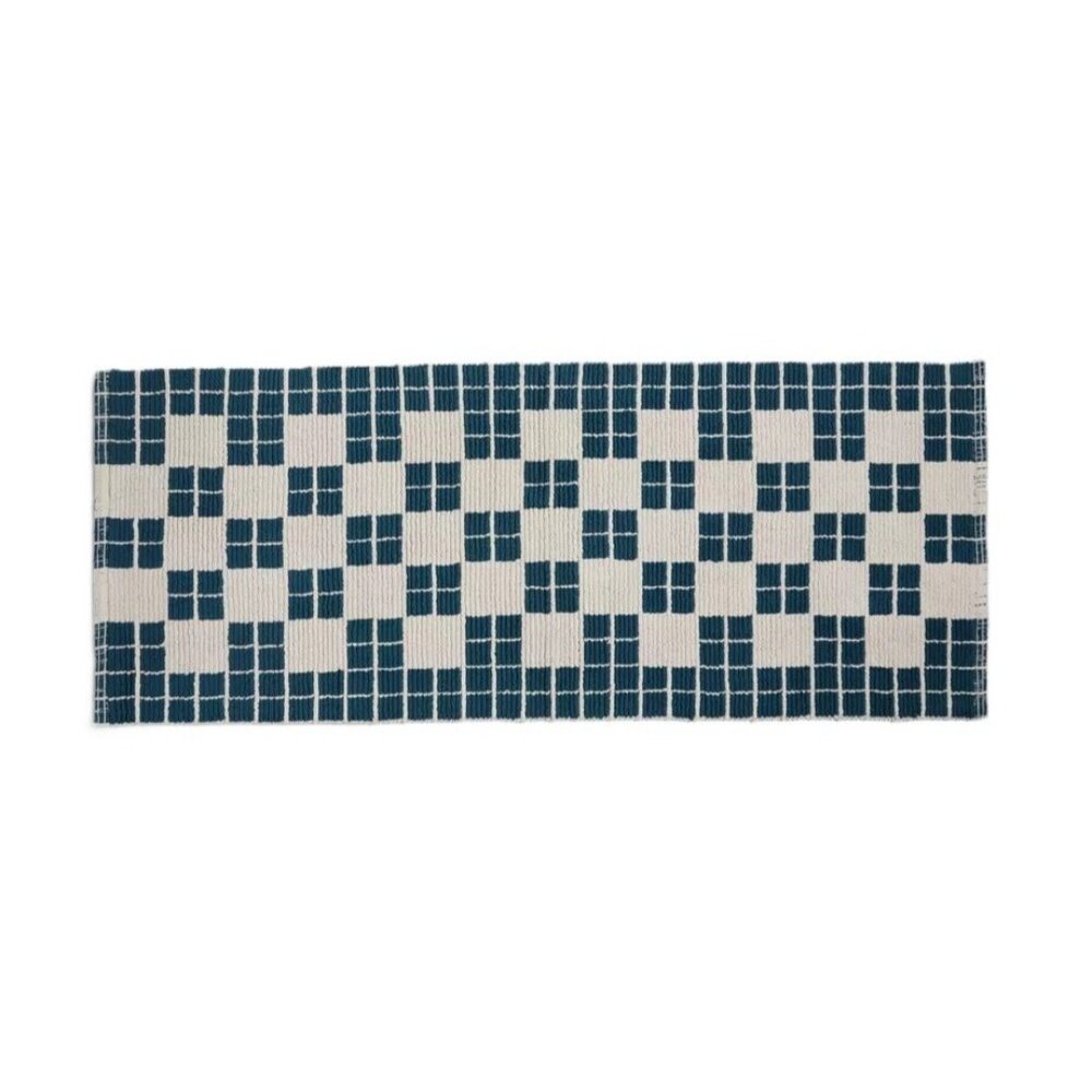 Parachute for Target 100% Cotton Cove Blue & Cream Tile Design 62" Bath Runner